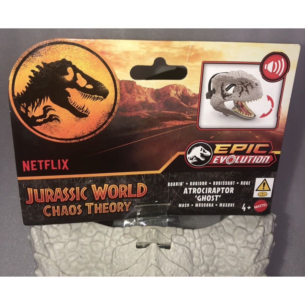 Jurassic World Chaos Theory ATROCIRAPTOR GHOST DINOSAUR MASK With Roar Sound NEW - Picture 13 of 13